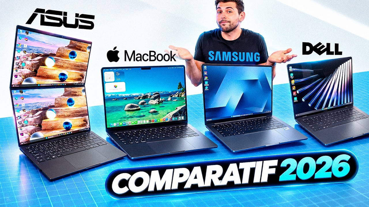 MacBook M5, Zenbook Duo, Dell XPS, Galaxy Book : Quel est le MEILLEUR ordinateur portable ?