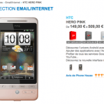HTC Hero en rose chez The Phone House HTC Hero en rose chez The Phone House