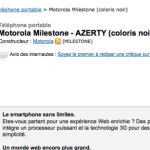 Le Motorola Milestone libéré ! Le Motorola Milestone libéré !