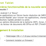 L’Archos 5 Internet Tablet passe enfin sous Android 1.6 (Donut) L’Archos 5 Internet Tablet passe enfin sous Android 1.6 (Donut)