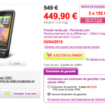 HTC Desire à 437 euros en pré-vente sur Pixmania et 473 euros à la Fnac HTC Desire à 437 euros en pré-vente sur Pixmania et 473 euros à la Fnac