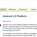 Nouveau : SDK Android 2.2, API 8, NDK r4… Nouveau : SDK Android 2.2, API 8, NDK r4…