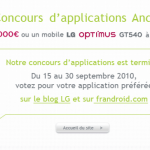 Concours LG : C&rsquo;est à votre tour de voter pour les applications !