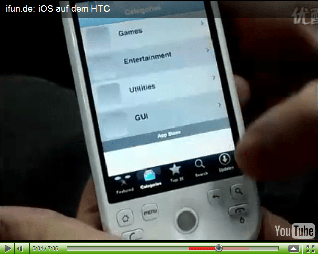 ios4 sur HTC Magic