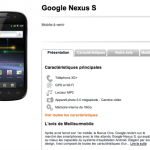Nexus S chez MeilleurMobile Nexus S chez MeilleurMobile