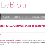 LG Optimus 2X : Les performances de l’architecture NVIDIA Tegra 2 LG Optimus 2X : Les performances de l’architecture NVIDIA Tegra 2