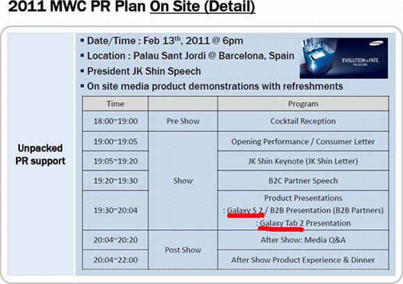 mwc-leak-slide-samsung Samsung galaxy S 2 et Galaxy Tab 2