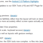 La version finale du SDK d&rsquo;Android 3.0 est disponible