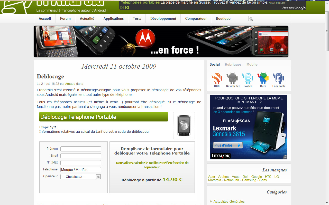 deblocage en lligne