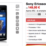 Vente flash sur le Sony Ericsson Xperia Arc avec Virgin Mobile Vente flash sur le Sony Ericsson Xperia Arc avec Virgin Mobile