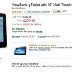 La ViewSonic gTablet 10″ (Tegra 2 et Android 2.2) à 279$ La ViewSonic gTablet 10″ (Tegra 2 et Android 2.2) à 279$