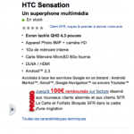 Le HTC Sensation est enfin disponible chez SFR ! Le HTC Sensation est enfin disponible chez SFR !