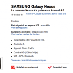 Ca y est, le Galaxy Nexus est enfin arrivé chez SFR !