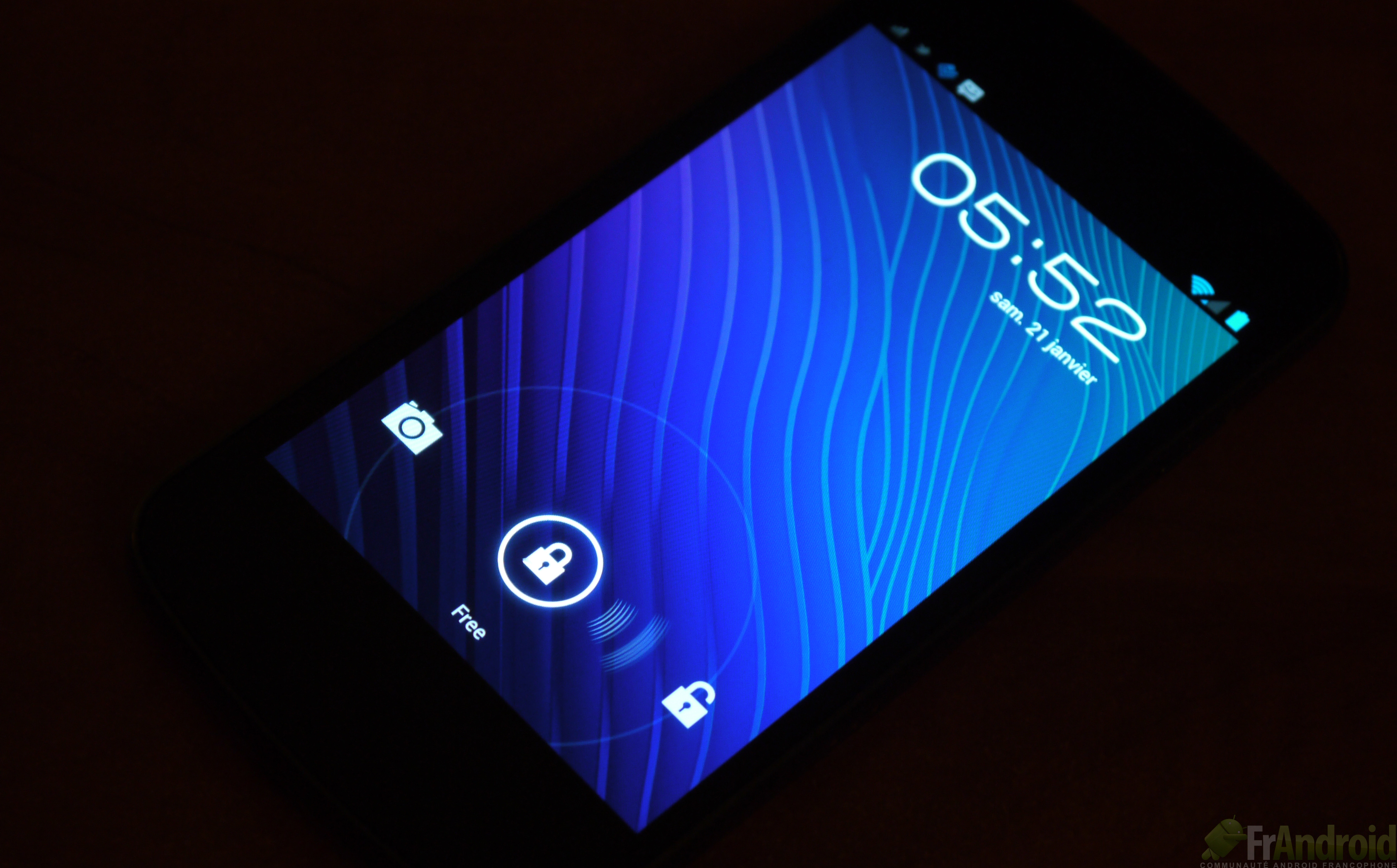 Ecran de déverrouillage du Galaxy Nexus Slide-to-unlock