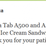Acer confirme Ice Cream Sandwich sur les Iconia Tab A100 et A500 pour avril Acer confirme Ice Cream Sandwich sur les Iconia Tab A100 et A500 pour avril