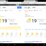 Une présentation interactive de la météo sur les tablettes et sur le moteur de recherche de Google Une présentation interactive de la météo sur les tablettes et sur le moteur de recherche de Google
