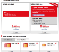 Forfait illimité SMS et appels – abonnements pas cher GSM avec textos et voix sans engagement – RED de SFR