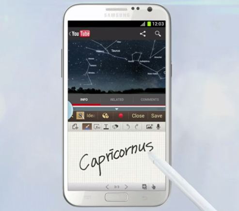 note2-multiwindow galaxy note 2 partage écran
