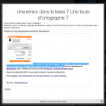 Nouveau : Avertissez-nous en cas d’erreur ! Nouveau : Avertissez-nous en cas d’erreur !