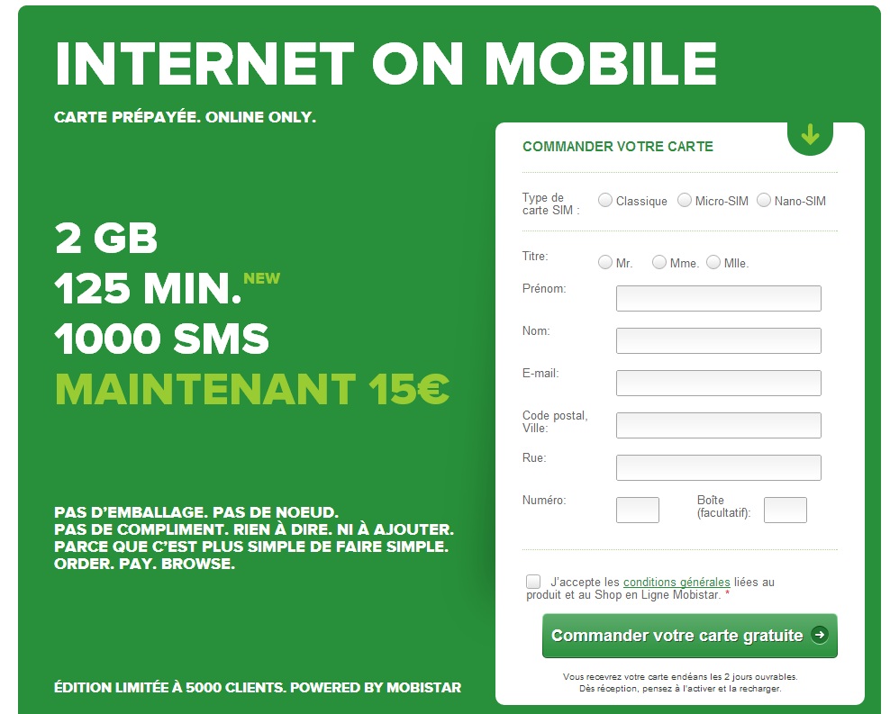 mobistar internet on mobile Moibstart internet on mobile