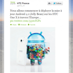 HTC One X : la mise à jour d’Android 4.1 arrive ! HTC One X : la mise à jour d’Android 4.1 arrive !