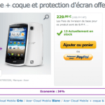 Acer Cloud Mobile, le smartphone est disponible à 229 euros chez Expansys Acer Cloud Mobile, le smartphone est disponible à 229 euros chez Expansys