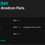 La billetterie du droidcon Paris est ouverte ! La billetterie du droidcon Paris est ouverte !