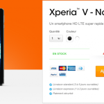 Le Sony Xperia V est en vente pour 429€ (-100€) sur l&rsquo;E-shop de Sony