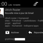 Gmail, amélioration de l’interaction avec les notifications d’emails Gmail, amélioration de l’interaction avec les notifications d’emails