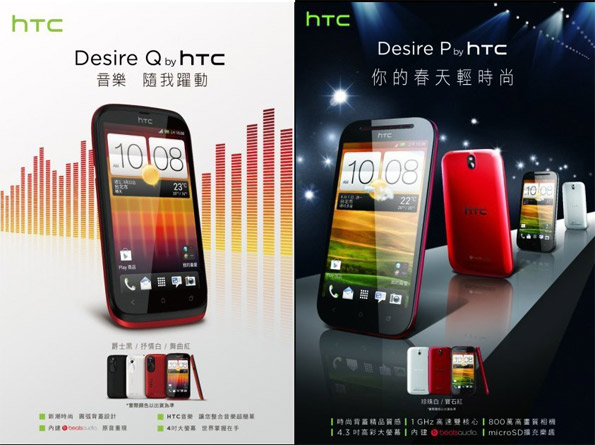 htc desire p q
