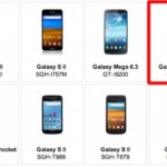 Un Samsung Galaxy S4 mini blanc aperçu sur un site du constructeur