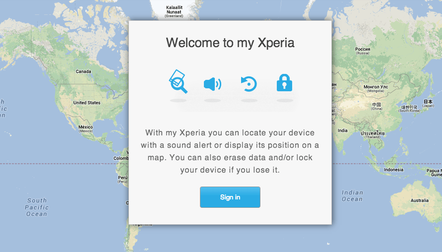 android sony my xperia sécurité en ligne online security localisation