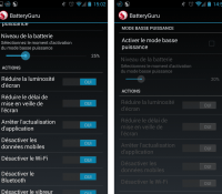 android snapdragon batteryguru mode basse puissance 0