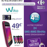 Carrefour Mobile : le Wiko Ozzy proposé pour 49 euros Carrefour Mobile : le Wiko Ozzy proposé pour 49 euros