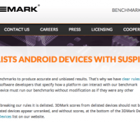 futuremark 3dmark samsung htc radiés bannis cheats