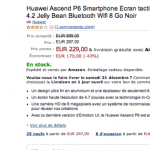 Bon plan : Huawei Ascend P6 à moins de 130 euros Bon plan : Huawei Ascend P6 à moins de 130 euros