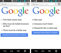 android google chrome beta 32 tap delay délai de réaction 300ms images 0