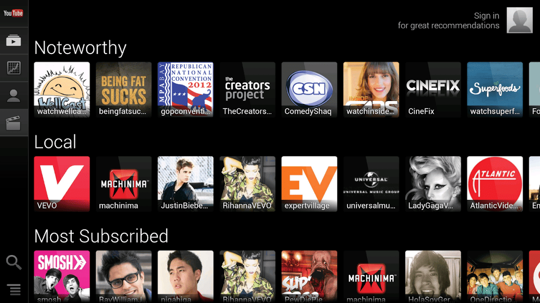 android youtube for tv google tv image 01