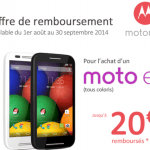 Bon plan : Motorola Moto E à 70 euros Bon plan : Motorola Moto E à 70 euros
