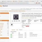 Des comptes Uber en vente sur Internet Des comptes Uber en vente sur Internet