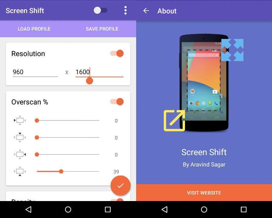 Screen Shift