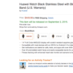 La Huawei Watch est en précommande sur Amazon US La Huawei Watch est en précommande sur Amazon US