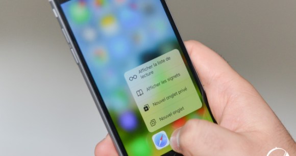 3D Touch sur introduit avec l'iPhone 6S // Source : Frandroid 3D Touch sur introduit avec l'iPhone 6S // Source : Frandroid