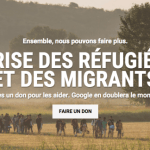 Google lance un appel aux dons de 10 millions d’euros pour les réfugiés et les migrants Google lance un appel aux dons de 10 millions d’euros pour les réfugiés et les migrants