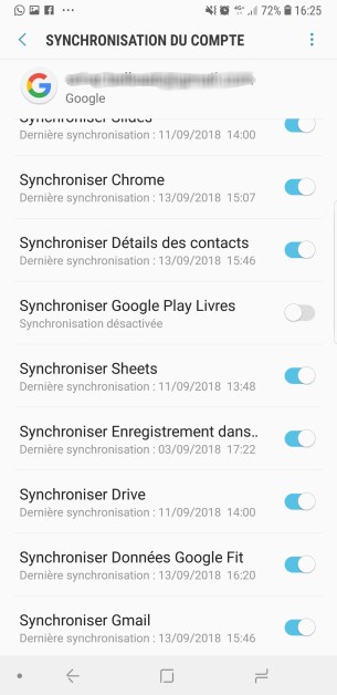 compte Google sync 2