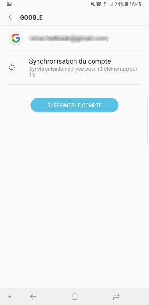 compte Google sync