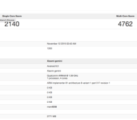 Geekbench Xiaomi Gemini