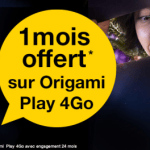 Forfait Origami Play 4 Go&nbsp;: un mois offert et 2 Go de data en plus pendant 6 mois
