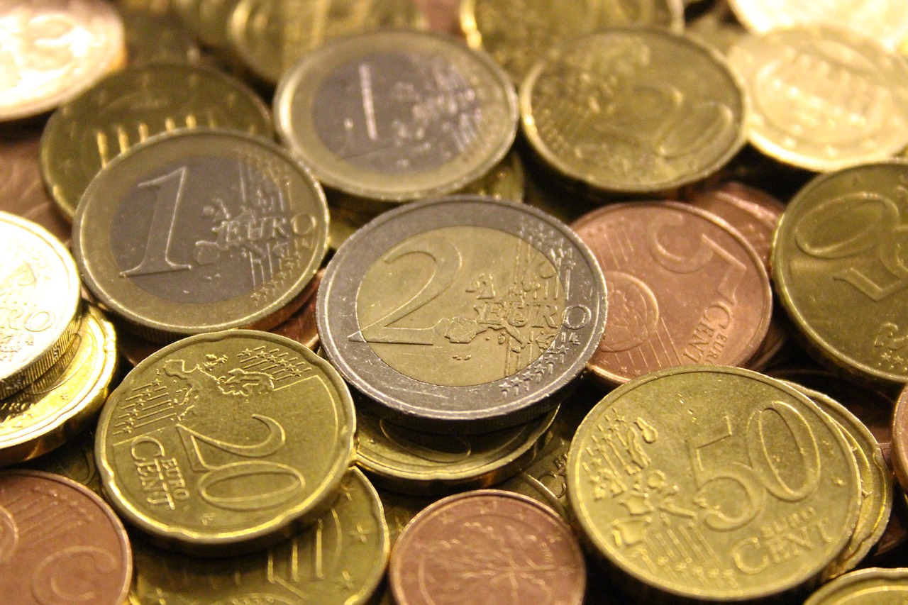 Argent-Pièces-de-monnaie-Euro-domaine-public