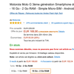 🔥 Bon plan : Le Motorola Moto G (3e gen.) à 149 euros chez Amazon France 🔥 Bon plan : Le Motorola Moto G (3e gen.) à 149 euros chez Amazon France
